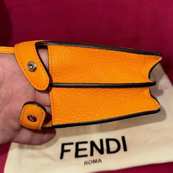 Fendi Cuoio Romano Vitello Cover Bi-Color Peekaboo I See U X Cross Satchel - Picture 6 of 16